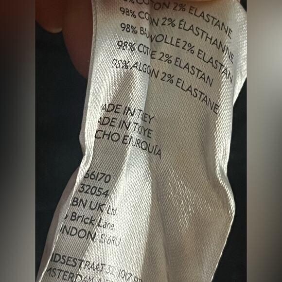 Anthropologie Pilcro Faded Black Cropped Moto Denim Blazer Jacket Size M NWT - Picture 6 of 6